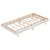 Modern Twin Floating Platform Bed Frame Easy Assembly No Box Spring Needed 77.6L x 40.9W x 10.4H Mattress Not Included