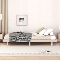 Modern Twin Floating Platform Bed Frame Easy Assembly No Box Spring Needed 77.6L x 40.9W x 10.4H Mattress Not Included