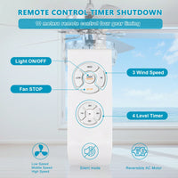 52 Inch Chrome Ceiling Fan with Remote 3 Lights Rustic Industrial Design for Home Kitchen Living Room 3 Speed Quiet Motor Reversible Blades