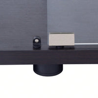 Glass Display Cabinet With 3 Shelves, Black, One Door Glass Cabinet