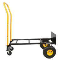 Versatile 2-In-1 Hand Truck With Convertible Design And Heavy-Duty Construction For Indoor And Outdoor Transport, 330 Lbs Capacity