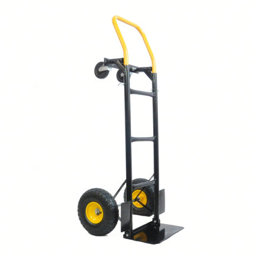 Versatile 2-In-1 Hand Truck With Convertible Design And Heavy-Duty Construction For Indoor And Outdoor Transport, 330 Lbs Capacity