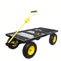 Garden Cart Trucks With 880 Lbs. Maximum Static Load, Pneumatic Tires And Spacious Bed Design For Easy Garden And Farm Tasks