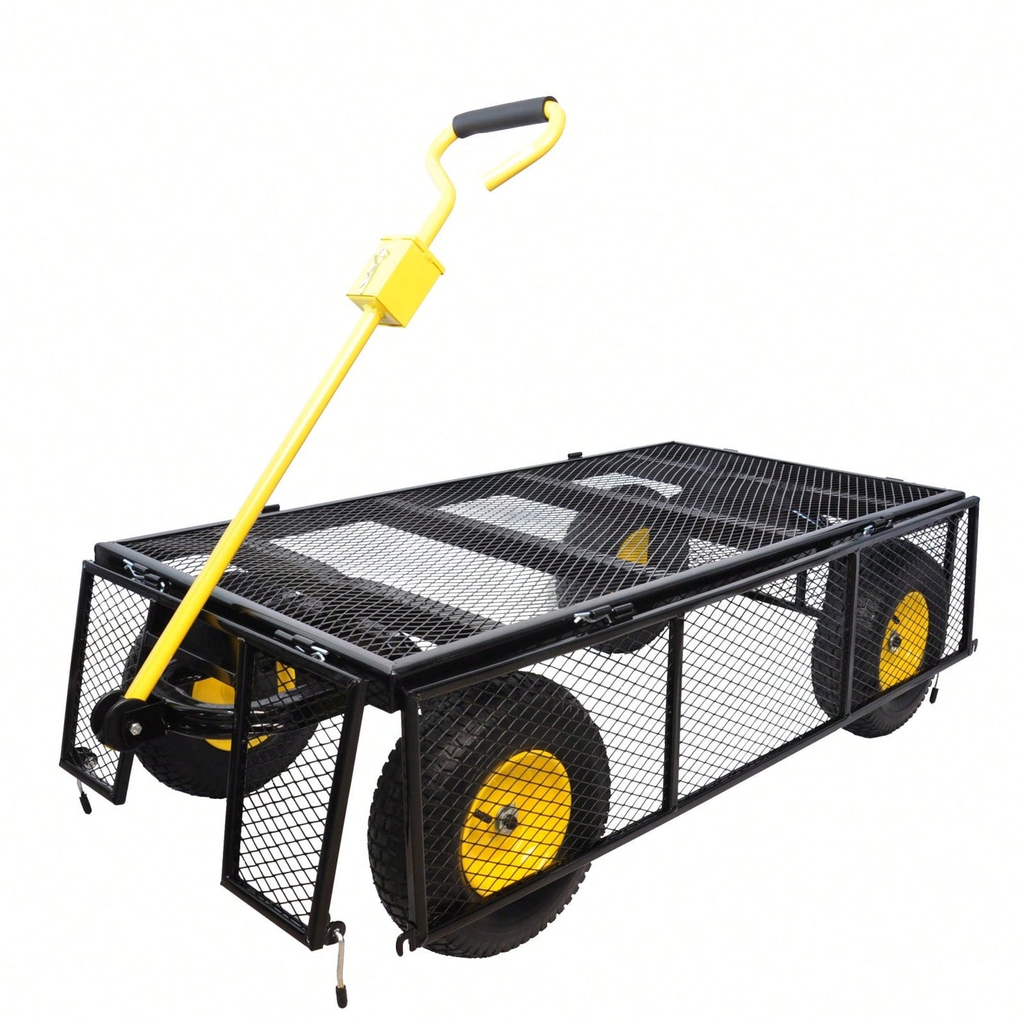 Garden Cart Trucks With 880 Lbs. Maximum Static Load, Pneumatic Tires And Spacious Bed Design For Easy Garden And Farm Tasks