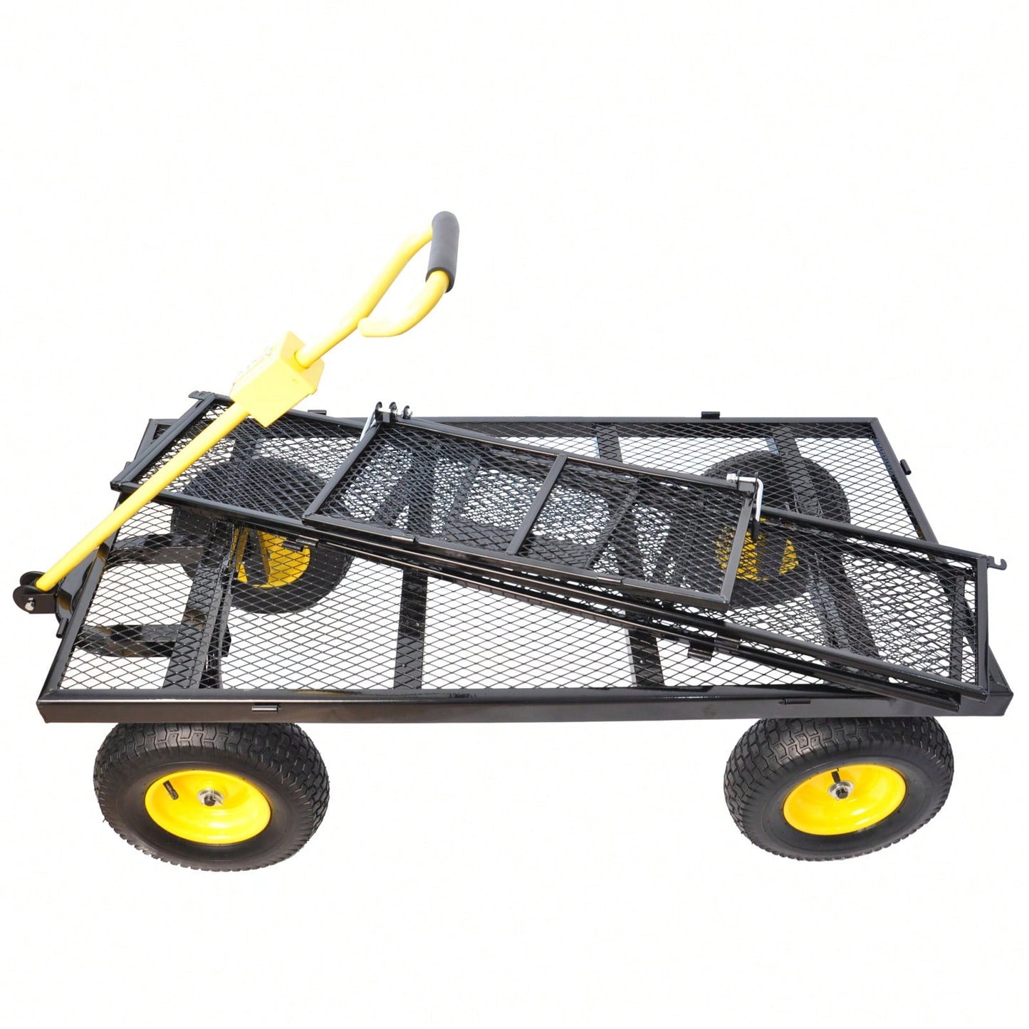 Garden Cart Trucks With 880 Lbs. Maximum Static Load, Pneumatic Tires And Spacious Bed Design For Easy Garden And Farm Tasks