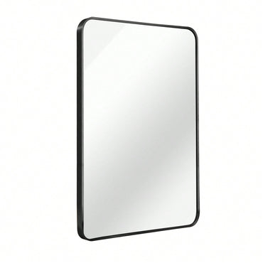 22x30 Inch Modern Metal Bathroom Mirror with HD Glass Anti-Rust Frame Shatterproof Film Easy Installation Contemporary Design