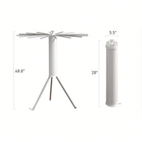 Aluminum Space-Saving Clothes Drying Rack with Rustproof Design and Convenient Handle