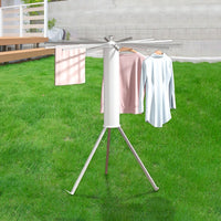 Aluminum Space-Saving Clothes Drying Rack with Rustproof Design and Convenient Handle