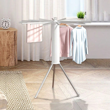 Aluminum Space-Saving Clothes Drying Rack with Rustproof Design and Convenient Handle