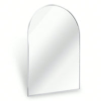 20x30 Inch Large Round Metal Arch Bathroom Mirror with Brushed Aluminum Frame Shatterproof Glass Easy Install Guide