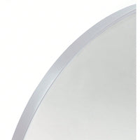 20x30 Inch Large Round Metal Arch Bathroom Mirror with Brushed Aluminum Frame Shatterproof Glass Easy Install Guide
