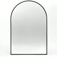 20x30 Inch Large Round Metal Arch Bathroom Mirror with Brushed Aluminum Frame Shatterproof Glass Easy Install Guide