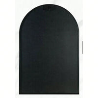 20x30 Inch Large Round Metal Arch Bathroom Mirror with Brushed Aluminum Frame Shatterproof Glass Easy Install Guide