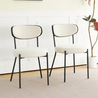 Modern Bentwood Dining Chair Set of 2 with Metal Legs for Kitchen and Living Room