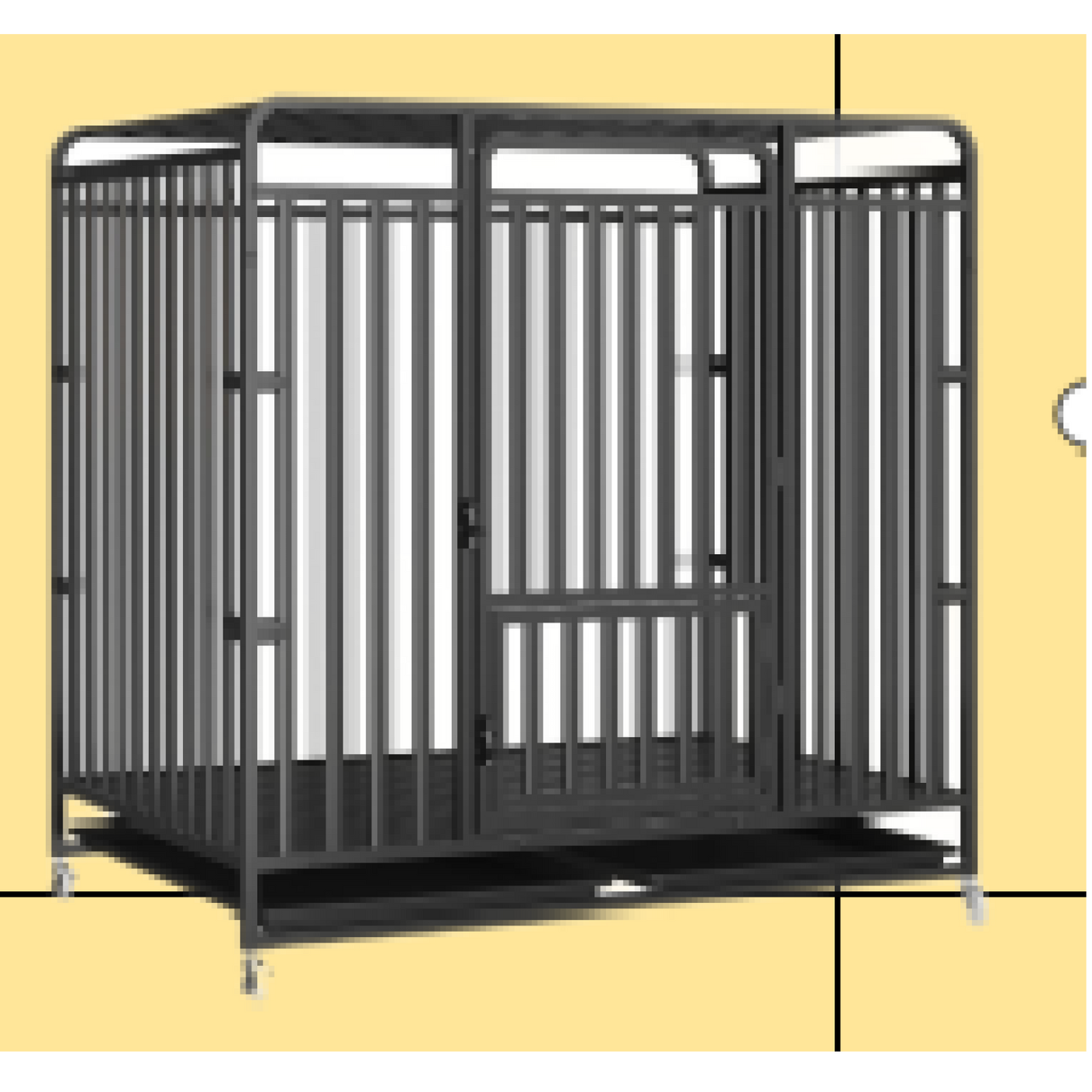 Durable Steel and Wood Pet Cage with Advanced Ventilation Easy to Clean Spacious Design for Comfort and Safety