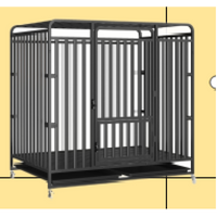 Durable Steel and Wood Pet Cage with Advanced Ventilation Easy to Clean Spacious Design for Comfort and Safety