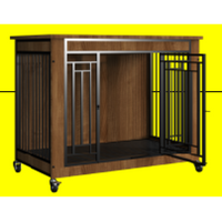 Durable Steel and Wood Pet Cage with Advanced Ventilation Easy to Clean Spacious Design for Comfort and Safety