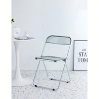 Clear Transparent Folding Chair, Plastic Living Room Seat, Foldable And Sturdy, Holds Up To 150Kgs, Modern Design For Any Room