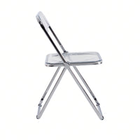 Clear Transparent Folding Chair, Plastic Living Room Seat, Foldable And Sturdy, Holds Up To 150Kgs, Modern Design For Any Room