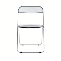 Clear Transparent Folding Chair, Plastic Living Room Seat, Foldable And Sturdy, Holds Up To 150Kgs, Modern Design For Any Room