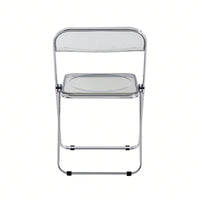 Clear Transparent Folding Chair, Plastic Living Room Seat, Foldable And Sturdy, Holds Up To 150Kgs, Modern Design For Any Room