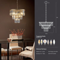 Elegant Modern Gold Crystal Chandelier for Dining Room Kitchen Living Room Adjustable Height High-Quality Design