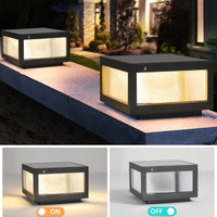 Dimmable Solar Wall Lamp with Automatic Dusk to Dawn Sensor IP65 Waterproof Outdoor LED Light for Garden Decor