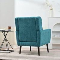 Ergonomic Modern Chenille Accent Chair with Padded Seat and Sturdy Wood Legs for Living Room and Bedroom