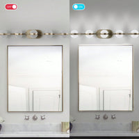 Modern Minimalist LED Bathroom Vanity Light Fixture with 5 Frosted Glass Shades Energy Efficient Design Easy to Install