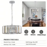 Crystal Chandelier For Living Room Round Lamp Luxury Home Decor Light Fixture