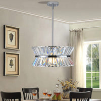 Luxury Round Crystal Chandelier for Living Room Elegant Ceiling Pendant Light Fixture with K9 Crystals Modern Home Decor
