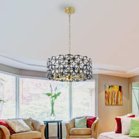 Luxury K9 Crystal Round Chandelier Elegant Light Fixture for Living Room Bedroom Dining Room Wedding Decor
