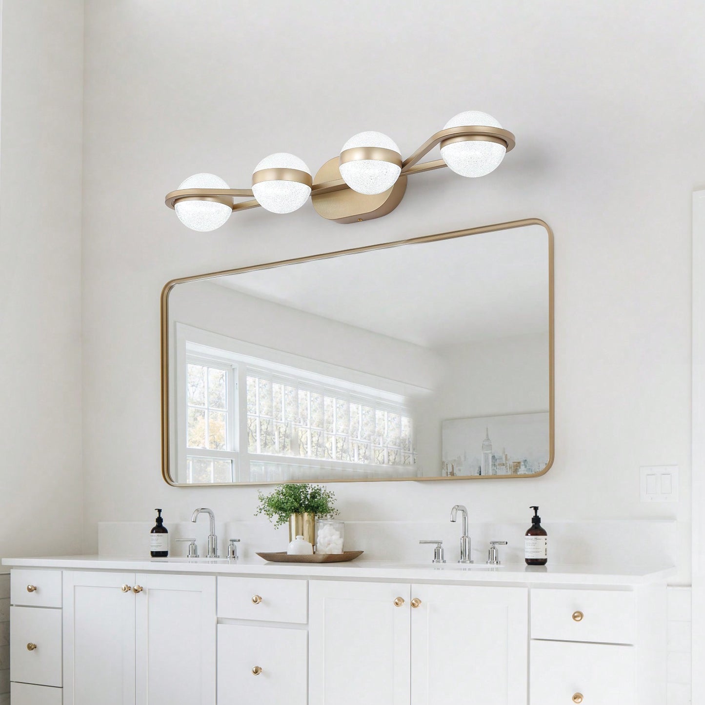 Modern 4-Light LED Vanity Lights For Bathroom With Energy Saving Technology - Stylish And High Quality Lighting Fixture For Home Décor