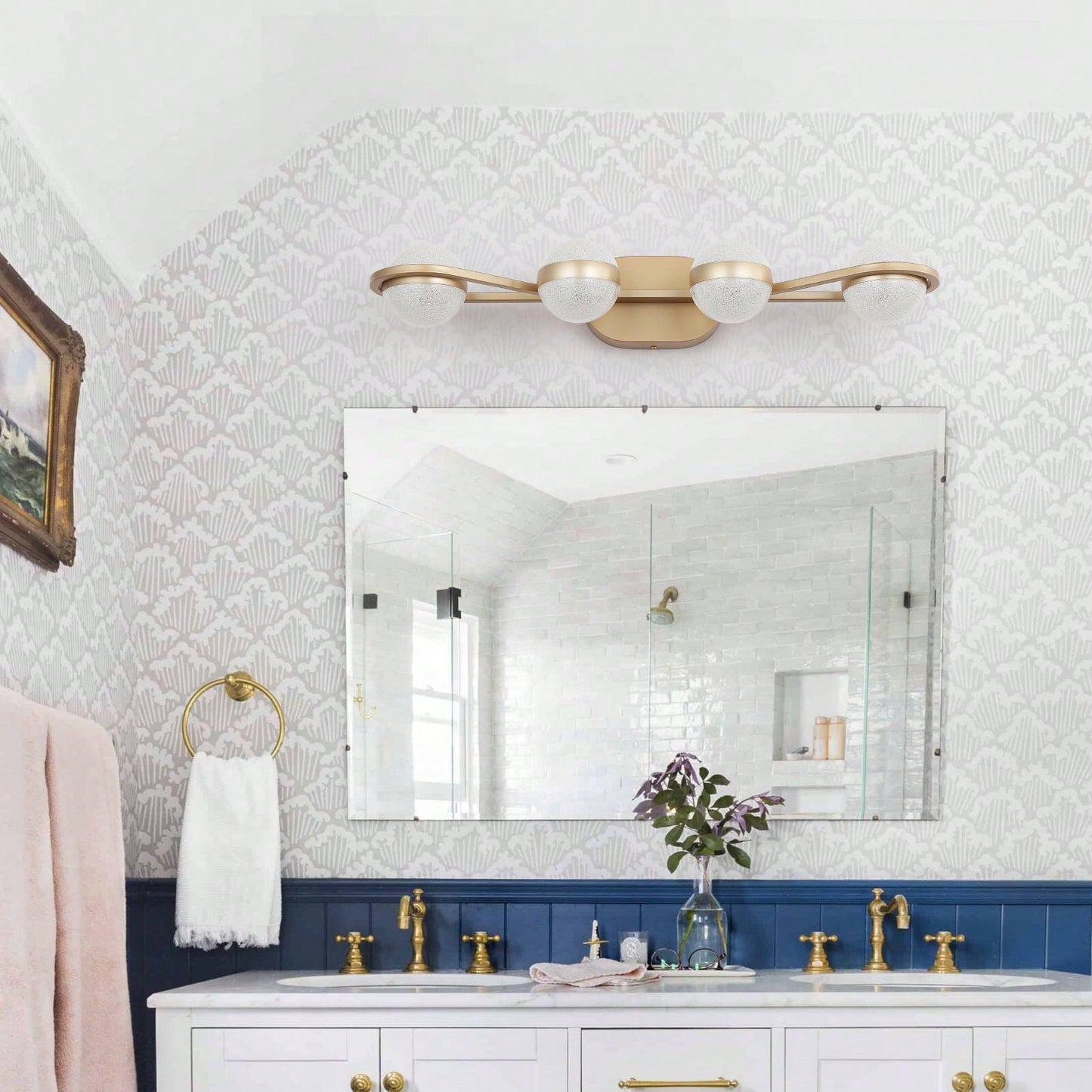 Modern 4-Light LED Vanity Lights For Bathroom With Energy Saving Technology - Stylish And High Quality Lighting Fixture For Home Décor