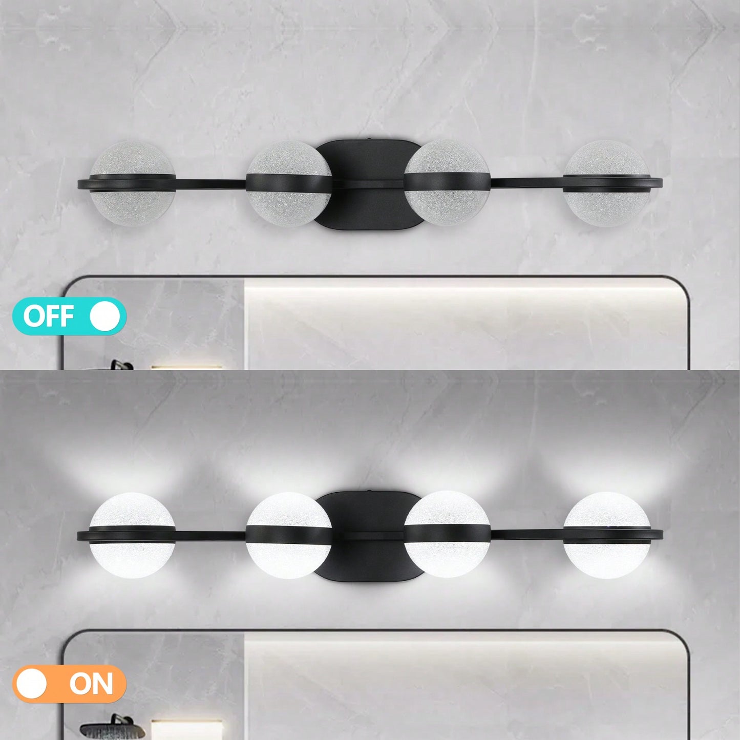 Modern 4-Light LED Vanity Lights For Bathroom With Energy Saving Technology - Stylish And High Quality Lighting Fixture For Home Décor