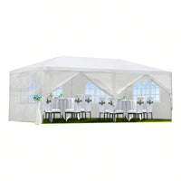 10x20 Outdoor Party Canopy Tent with 6 Removable Sidewalls for Weddings and Gatherings - Easy Setup and Durable Design