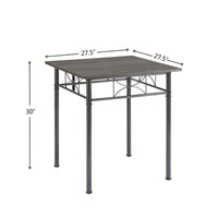 3-Piece Grey Kitchen Dining Set with Sturdy Chairs Comfortable Versatile Design Easy to Clean Ideal for Home or Office