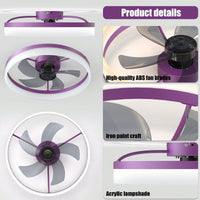 Dimmable LED Ceiling Fan with Remote Control Modern Design Adjustable Speed Silent Operation Indoor Lighting