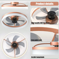 Dimmable LED Ceiling Fan with Remote Control Modern Design Adjustable Speed Silent Operation Indoor Lighting