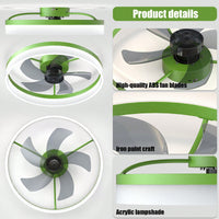 Dimmable LED Ceiling Fan with Remote Control Modern Design Adjustable Speed Silent Operation Indoor Lighting