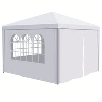 10x10 Heavy Duty Outdoor Gazebo Canopy with 4 Removable Walls for Weddings Parties and Events Easy Assembly Durable Design