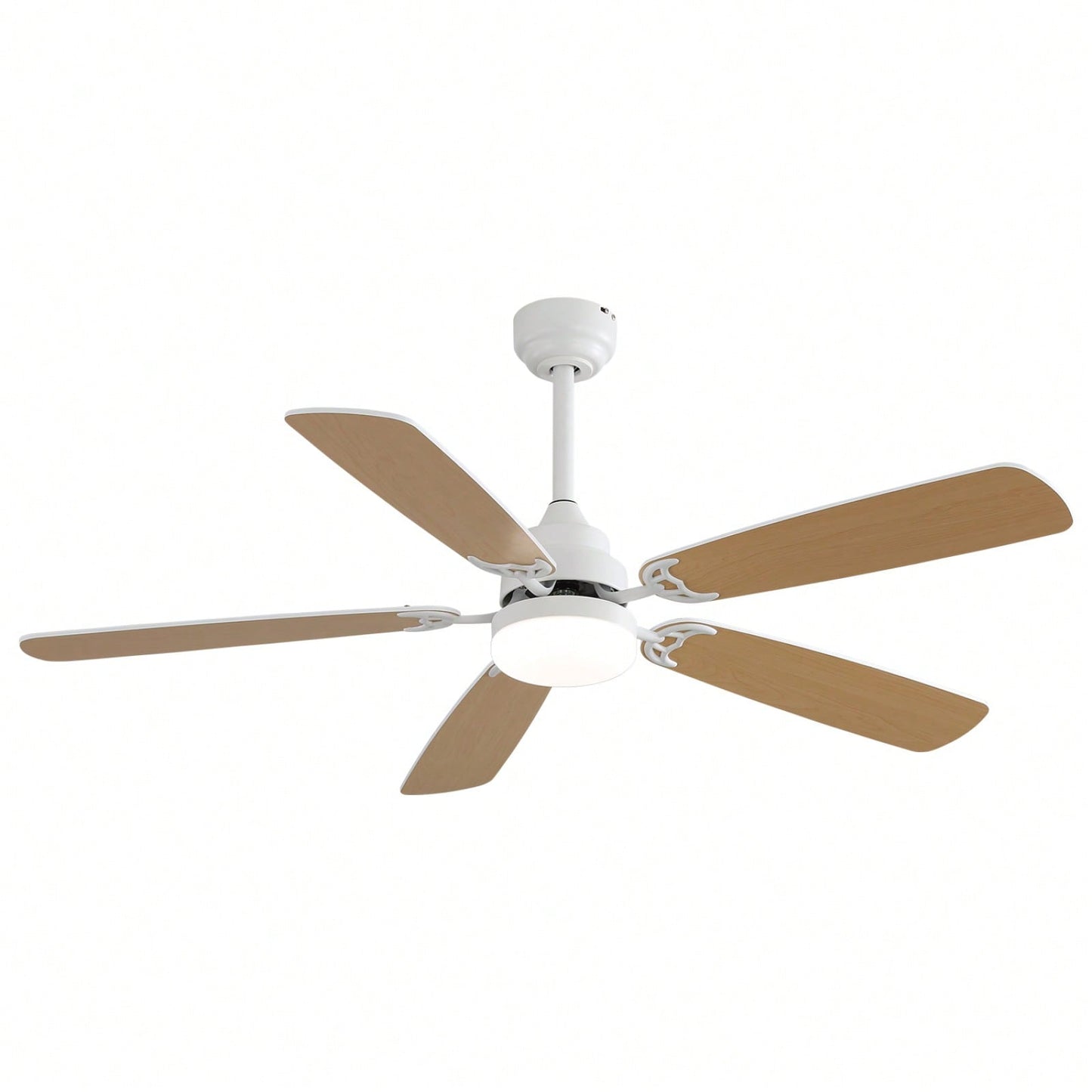Modern 52 Inch Dimmable Ceiling Fan with Remote Control and Reversible DC Motor for Indoor Use in Farmhouse Living Room ETL Certified White