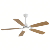 Modern 52 Inch Dimmable Ceiling Fan with Remote Control and Reversible DC Motor for Indoor Use in Farmhouse Living Room ETL Certified White