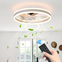 Modern Dimmable LED Ceiling Fan with Remote Control 6-Speed Energy Efficient Light Kit for Any Room