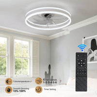 Modern Dimmable LED Ceiling Fan with Remote Control 6-Speed Energy Efficient Light Kit for Any Room