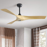 52 Inch Energy Efficient Modern Ceiling Fan with Remote Control Reversible DC Motor Ideal for Indoor and Outdoor Spaces