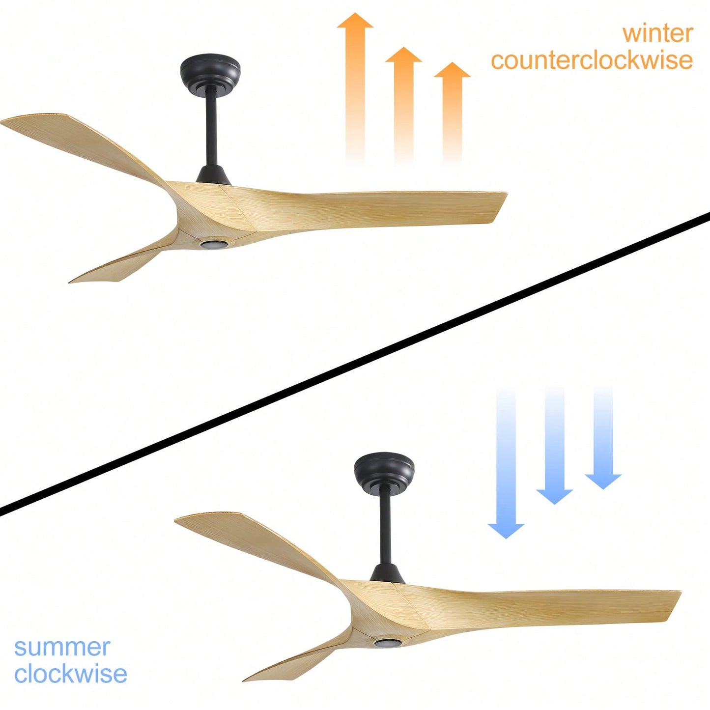 52 Inch Energy Efficient Modern Ceiling Fan with Remote Control Reversible DC Motor Ideal for Indoor and Outdoor Spaces