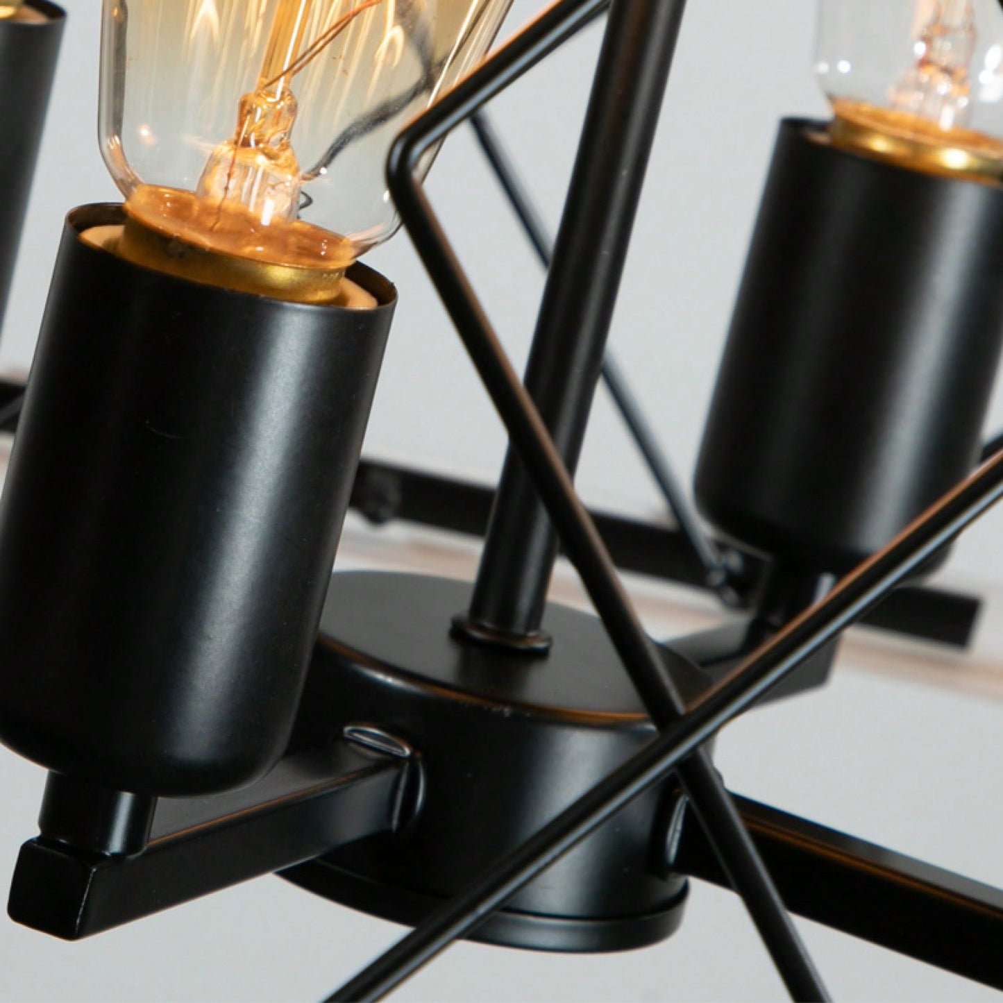 Rustic 4-Light Farmhouse Chandelier Adjustable Pendant Light for Dining Room Kitchen Living Room Garage