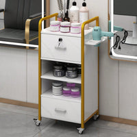 Locking Salon Storage Cabinet with Hair Dryer Holder Ample Space for Beauty Spa Barber Shop Organizer