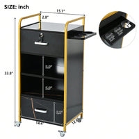 Locking Salon Storage Cabinet with Hair Dryer Holder Ample Space for Beauty Spa Barber Shop Organizer